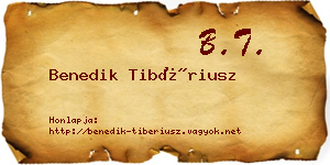 Benedik Tibériusz névjegykártya